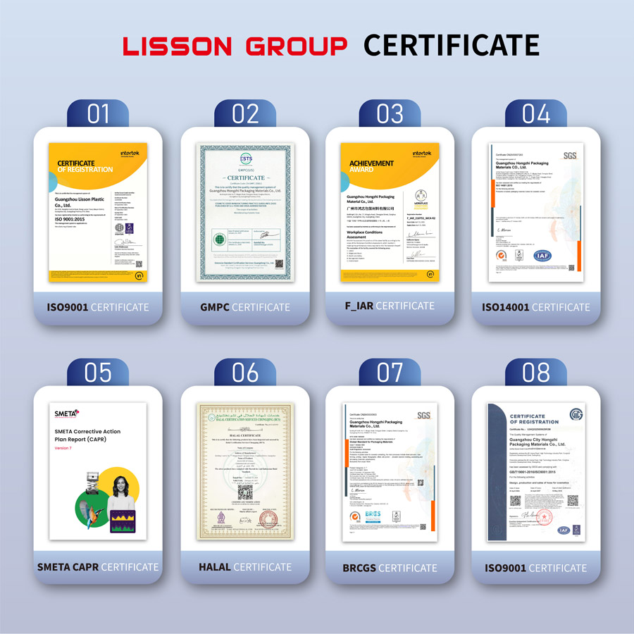 Lisson Industry Standard Certificates