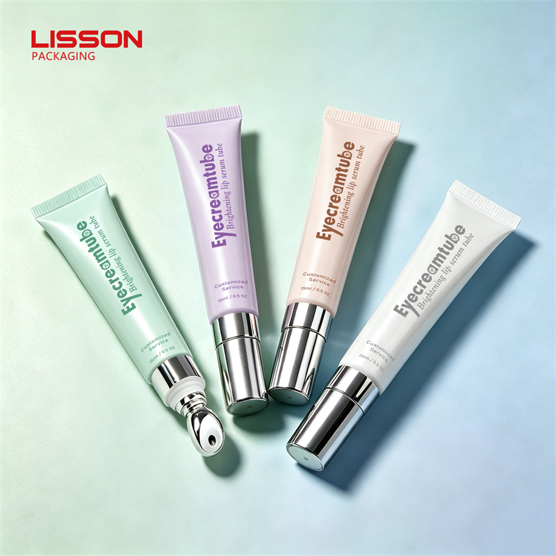 Lip serum packaging with metal tip 