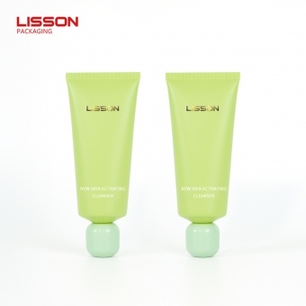 หลอดบรรจุเครื่องสำอางแบบสั่งทำพิเศษ พร้อมฝาทรงกลม