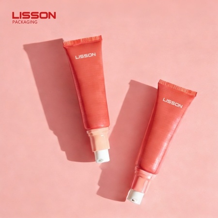 Cosmetic Plastic Squeeze Tube With Pump Cap