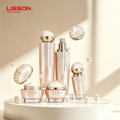 luxury glass skincare bottle and jar